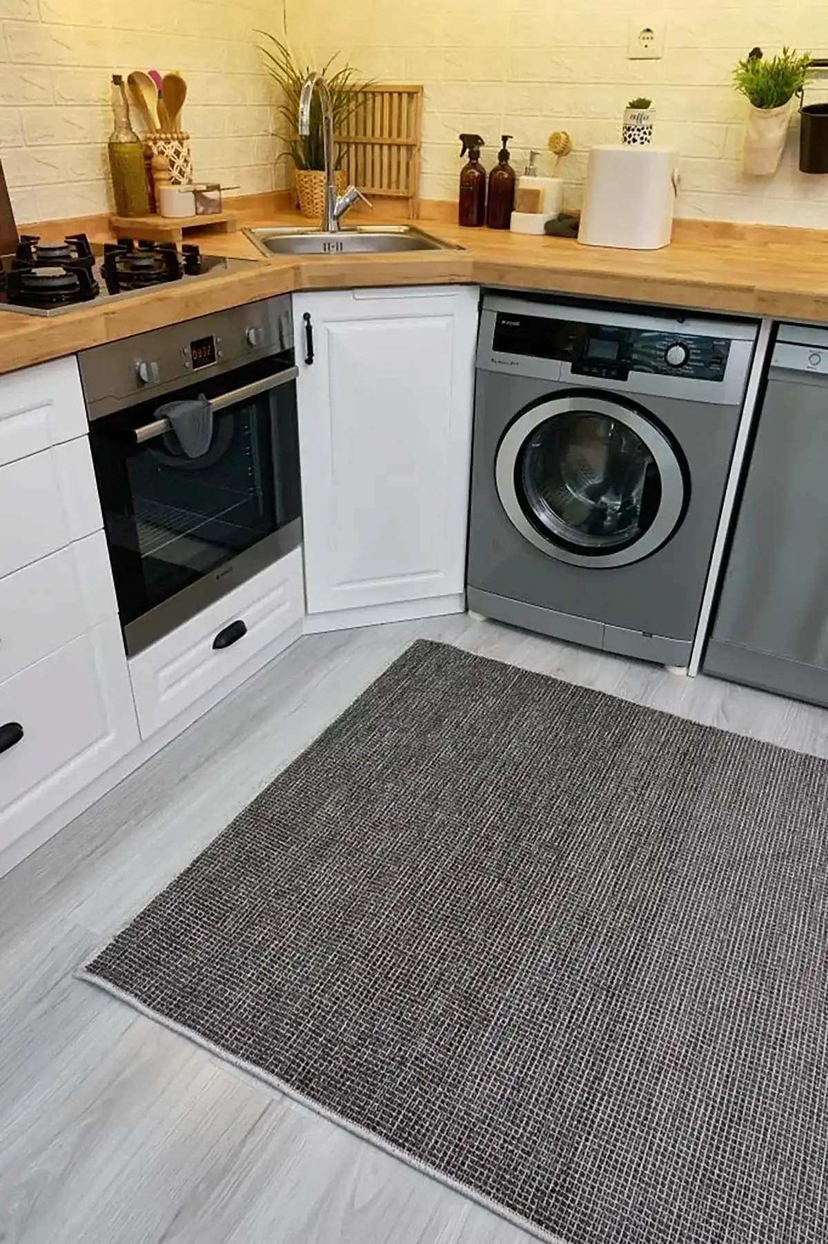 Apex Pandora 2415 Antrasit Makine Halısı