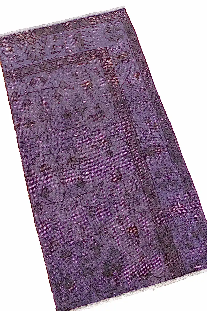 El Dokuma Mor Vintage Halı