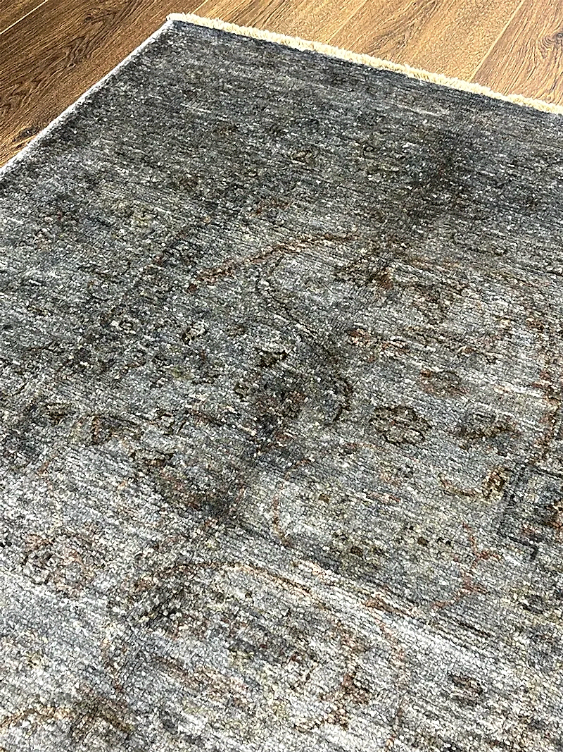 Overdye Serisi Eskitme El Dokuma Lacivert Halı