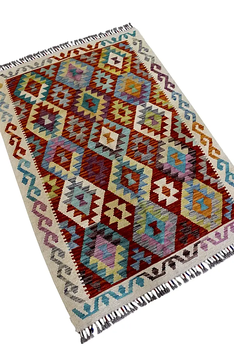 Natural El Dokuma Yün Afgan Kilim