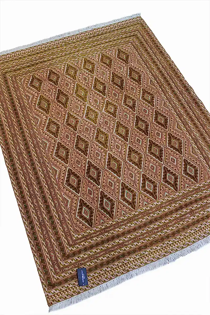 El Dokuma Afgan Berceste Kahve Yün Kilim