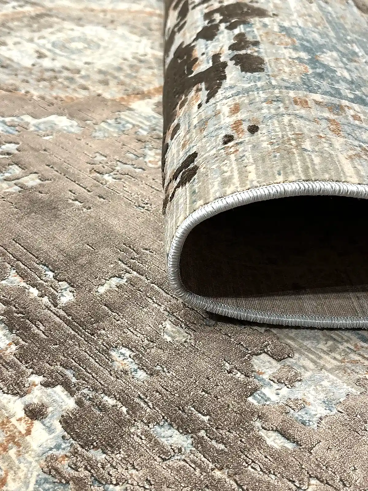 Heradye Serisi Uşak Desen Kahve Bambu Özel Tezgah Halısı