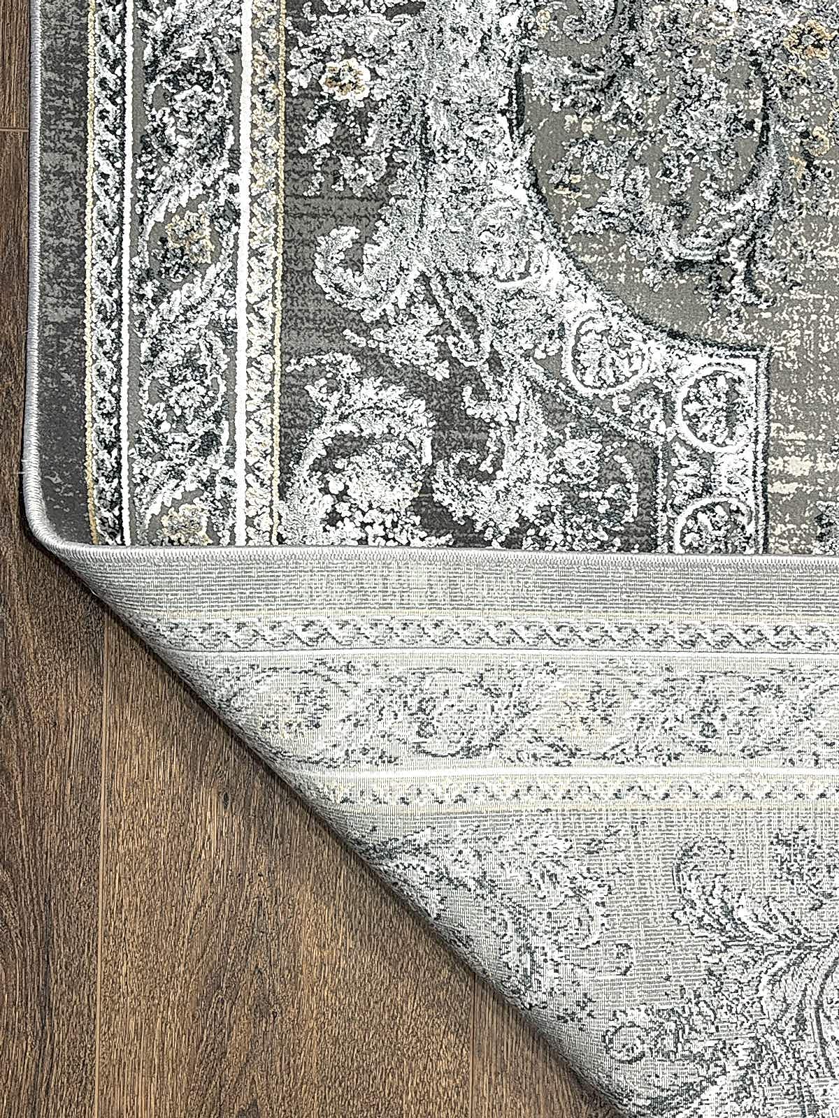 Klasik Desen Gri Bambu Özel Tezgah Halısı