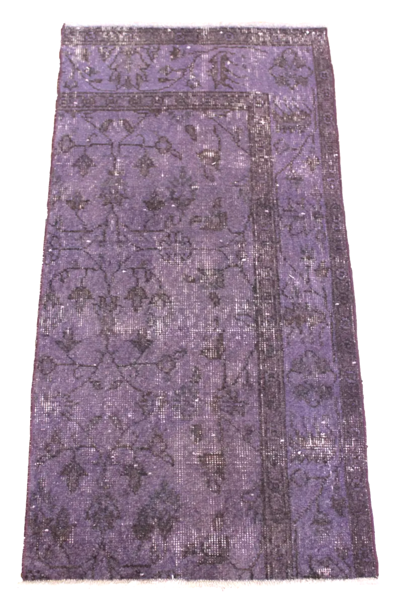 El Dokuma Mor Vintage Halı