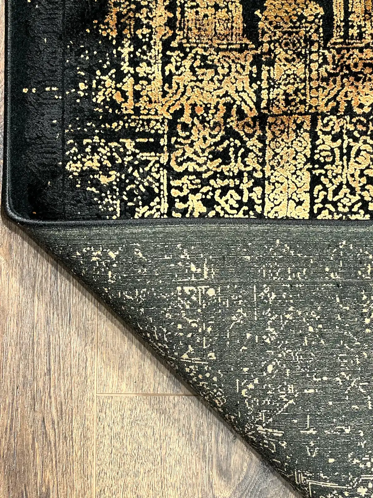 Eskitme Desen Sarı Bambu Özel Tezgah Halısı