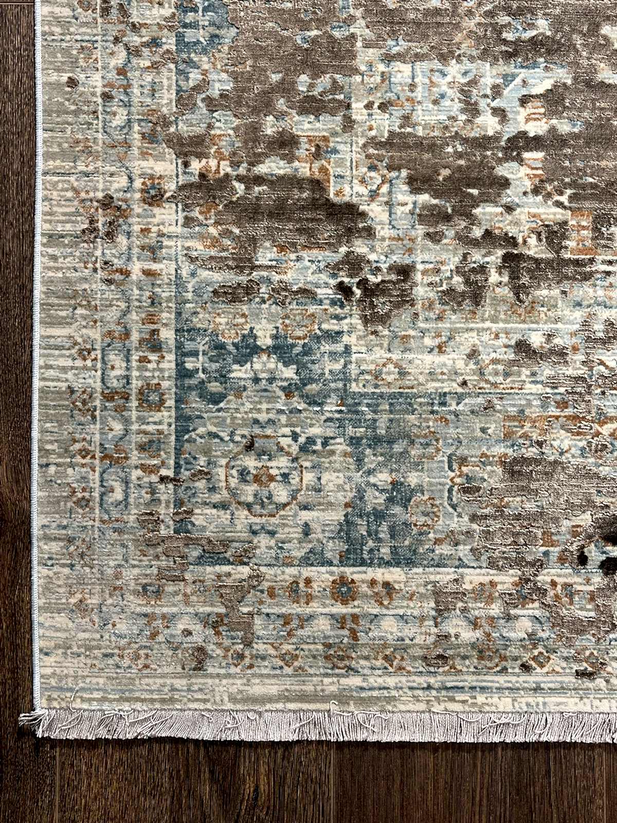 Heradye Serisi Uşak Desen Kahve Bambu Özel Tezgah Halısı