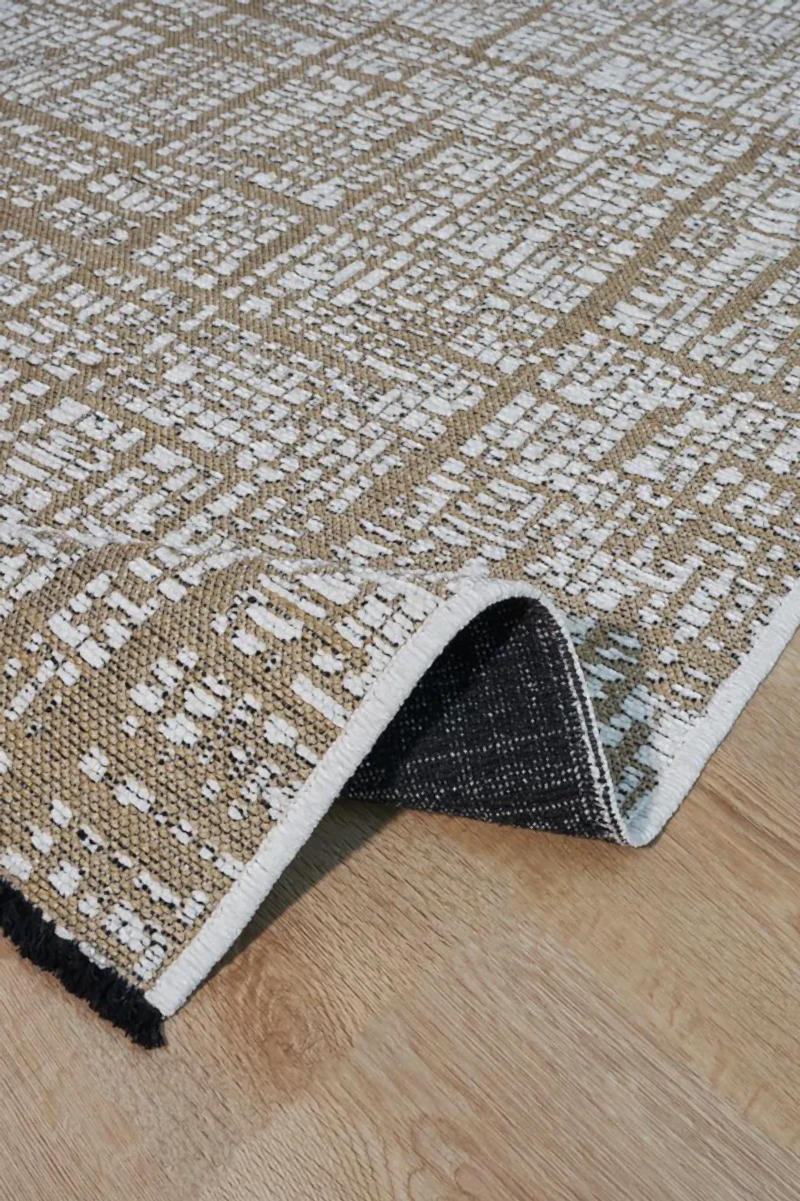 Apex Gloria 4011 Jüt Dokuma Beyaz Makine Dokuması Kilim