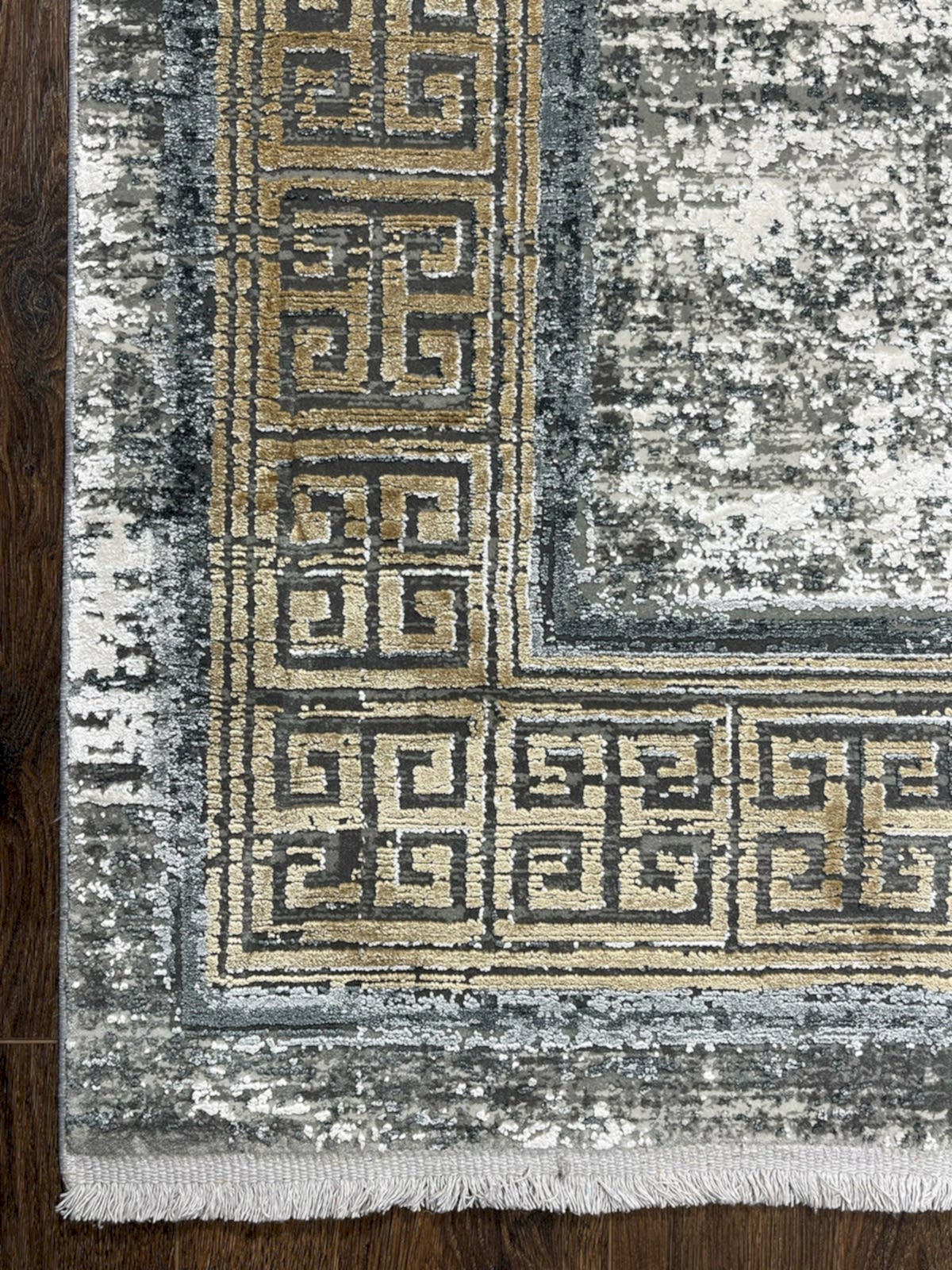 Craft Serisi Çerçeve Desen Gold Bambu Özel Tezgah Halısı