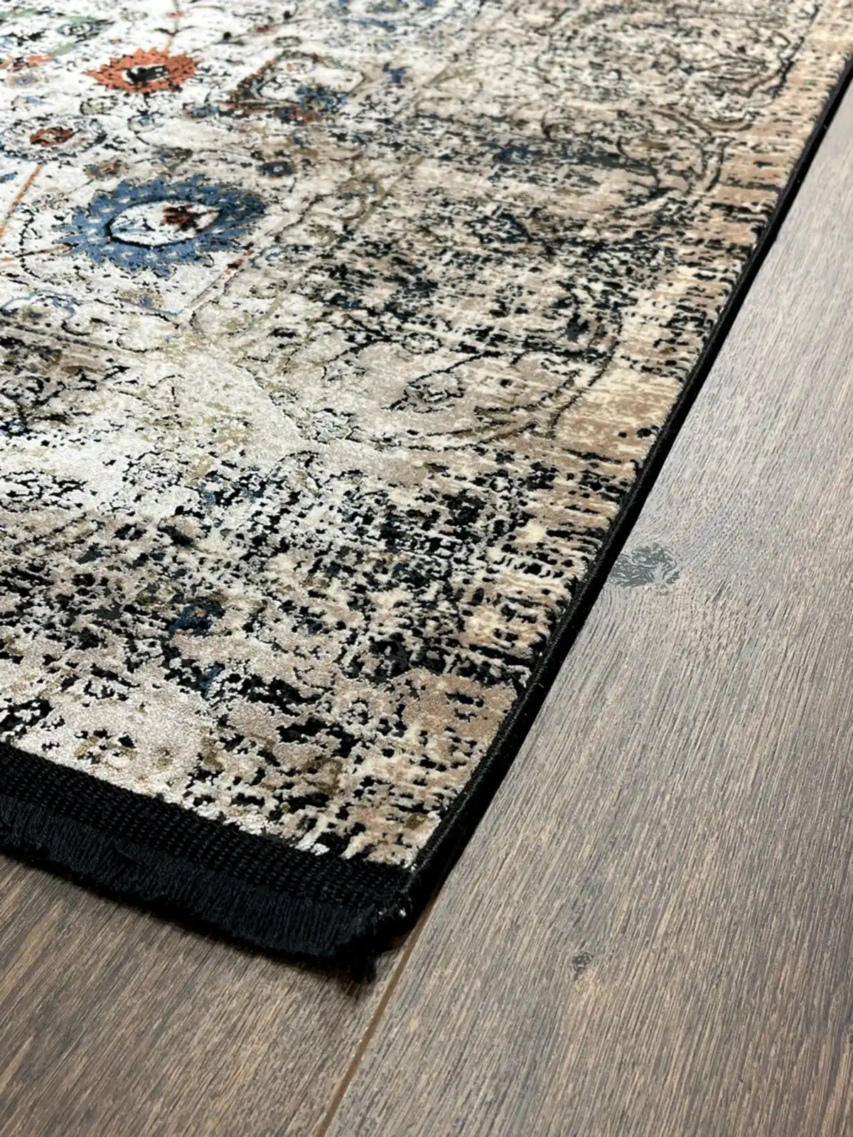 Pietra Serisi Etnik Desenli Bej Bambu Özel Tezgah Halısı