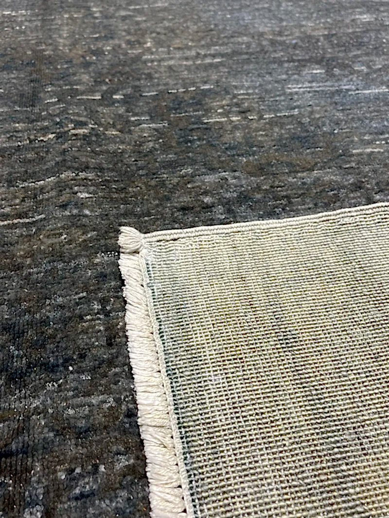 Overdye Serisi Eskitme El Dokuma Yeşil Halı