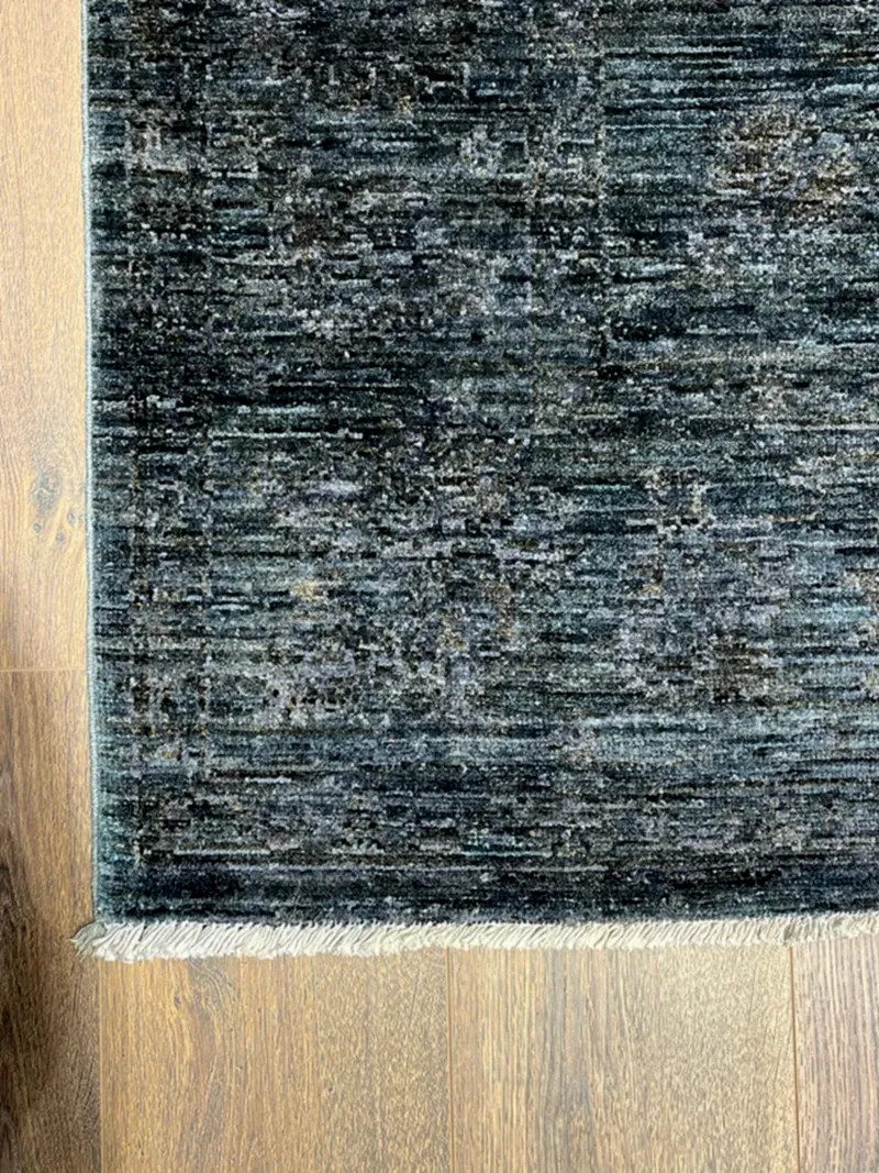 Overdye Serisi Eskitme El Dokuma Mavi Halı