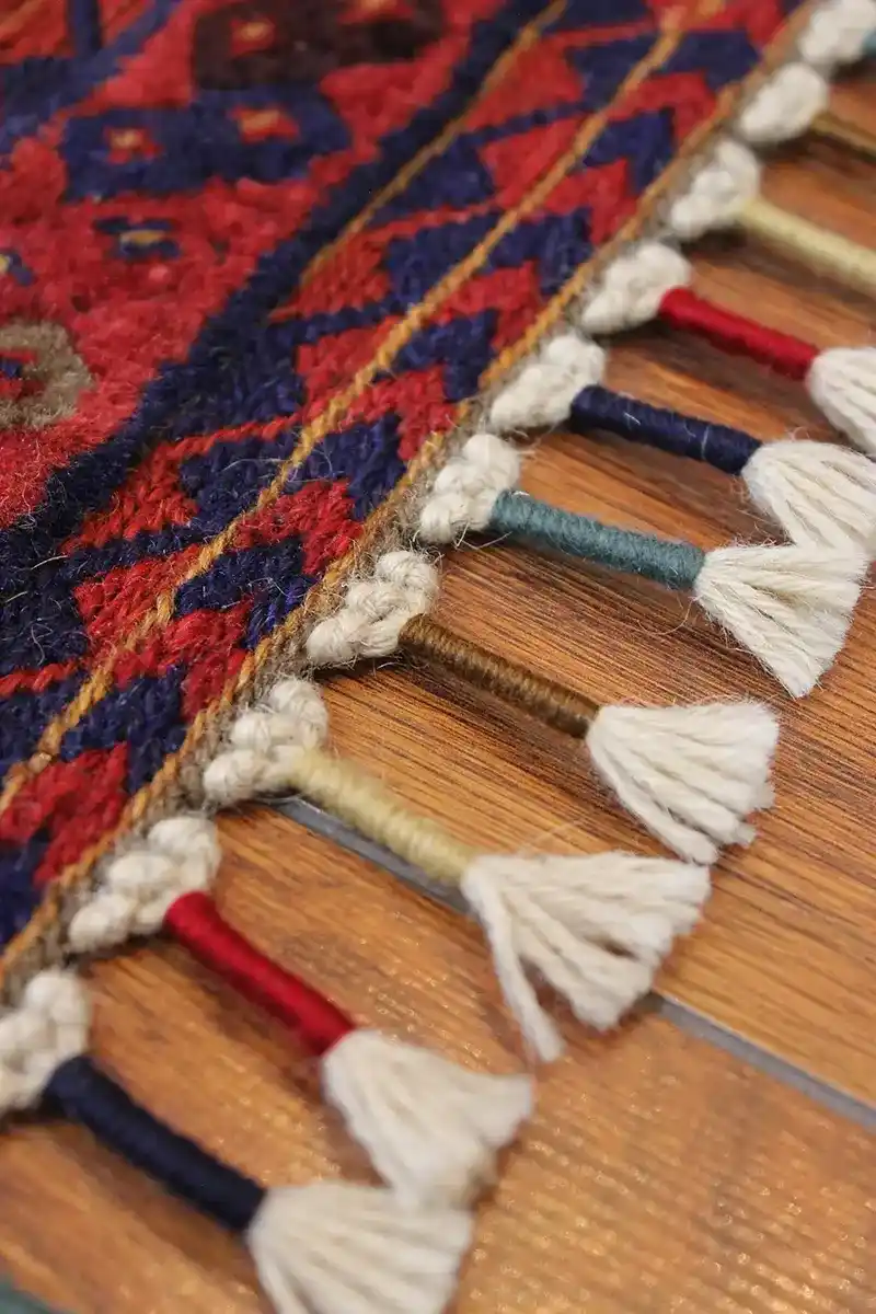 El Dokuma Afgan Berceste Bordo Yün Kilim