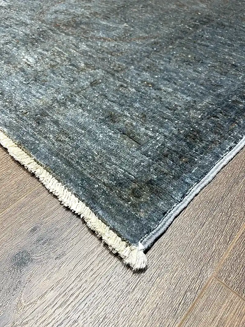 Overdye Serisi Eskitme El Dokuma Lacivert Halı