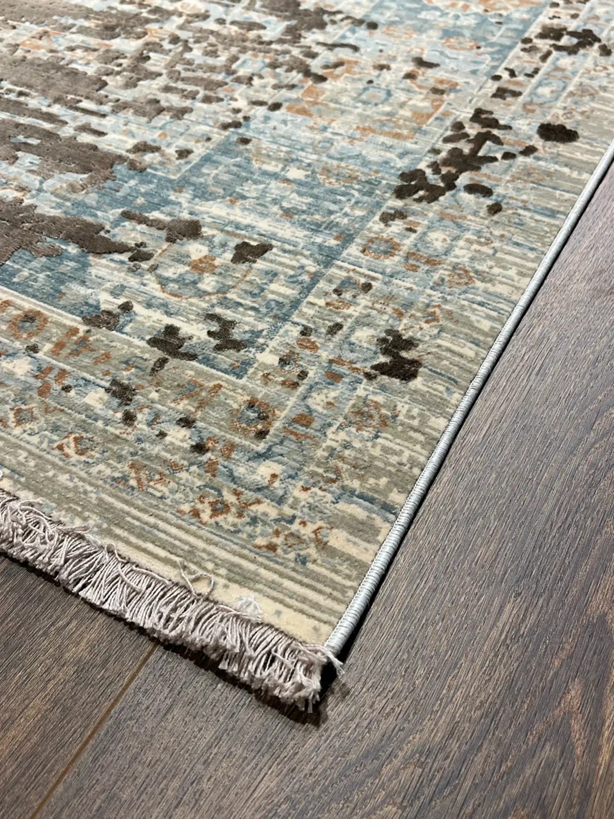 Heradye Serisi Uşak Desen Kahve Bambu Özel Tezgah Halısı