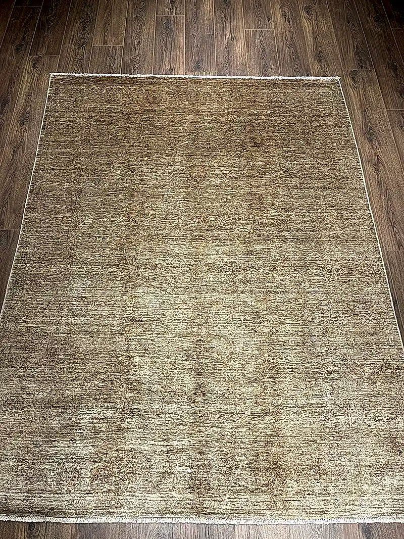 Overdye Serisi Eskitme El Dokuma Sarı Halı