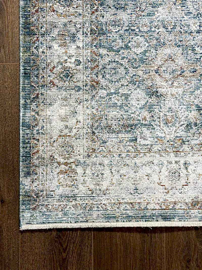 Anadolu Desenli Mavi Bambu Özel Tezgah Halısı