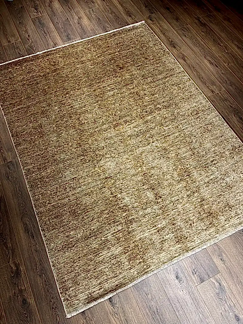 Overdye Serisi Eskitme El Dokuma Sarı Halı