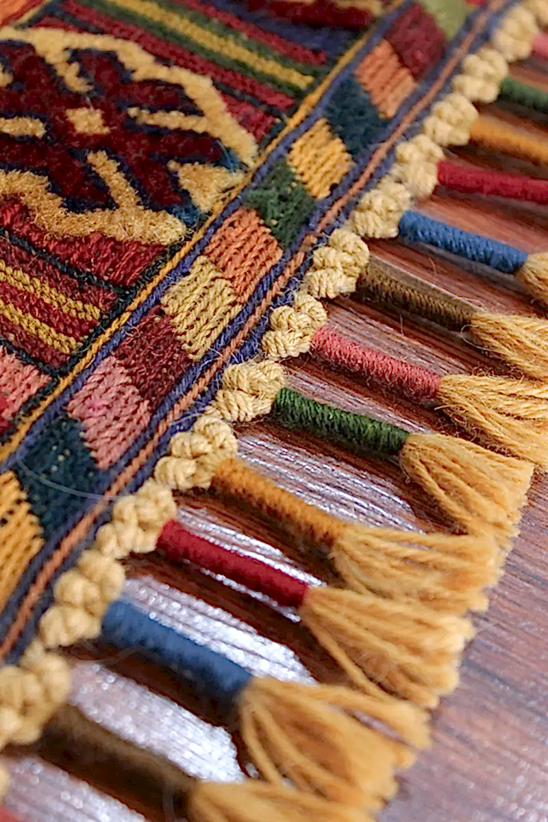 El Dokuma Afgan Berceste Renkli Yün Kilim