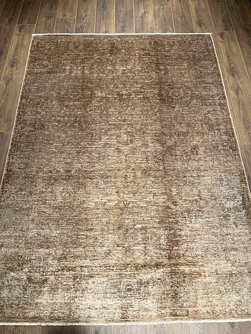 Overdye Serisi Eskitme El Dokuma Kahve Halı