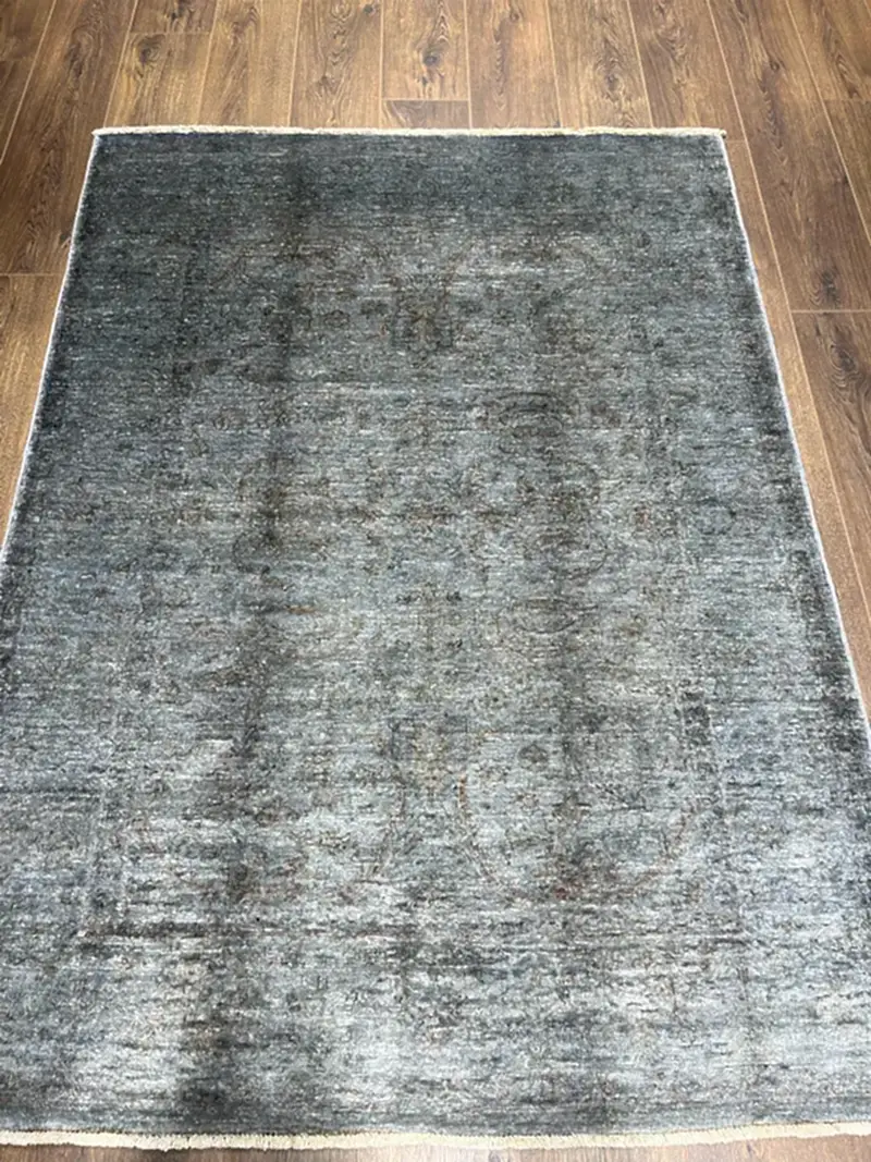 Overdye Serisi Eskitme El Dokuma Lacivert Halı