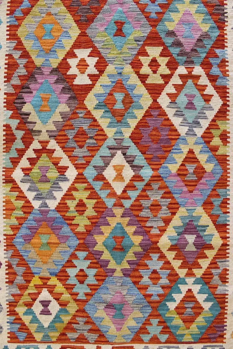 Natural El Dokuma Yün Afgan Kilim