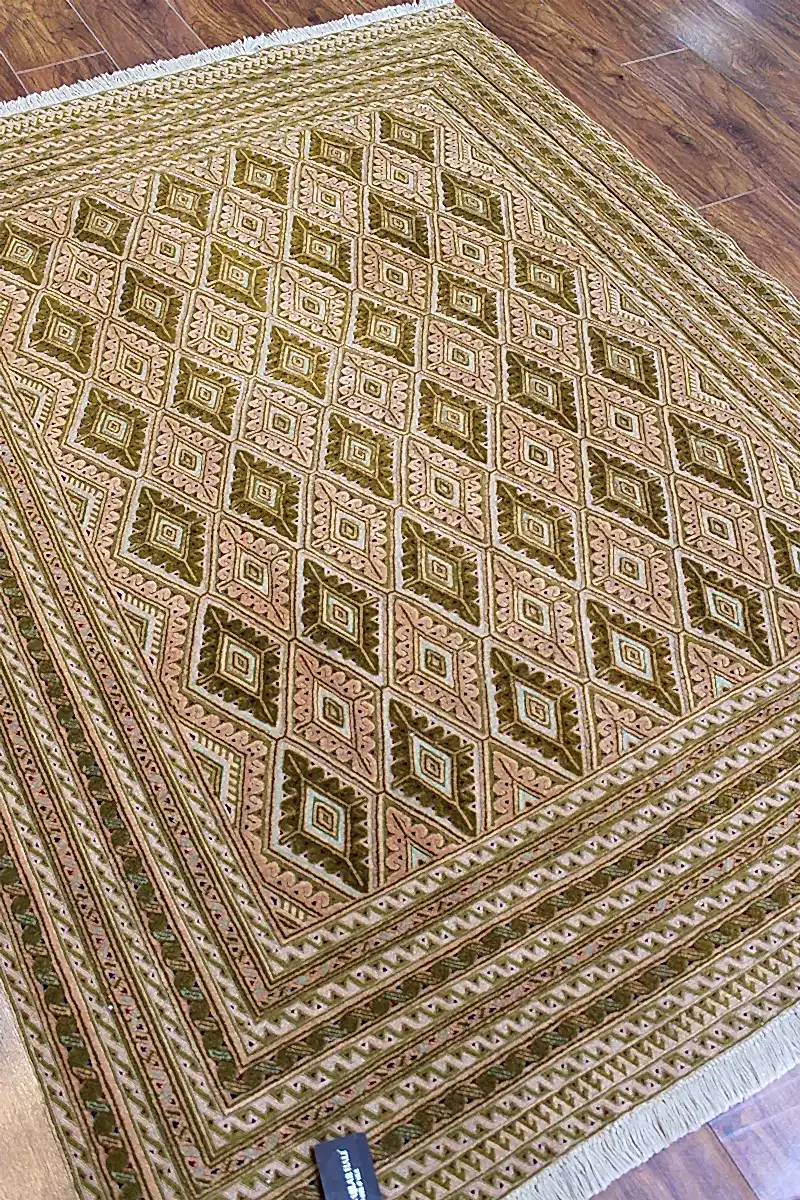 El Dokuma Afgan Berceste Kahve Yün Kilim