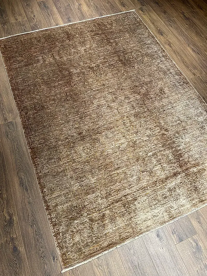 Overdye Serisi Eskitme El Dokuma Kahve Halı