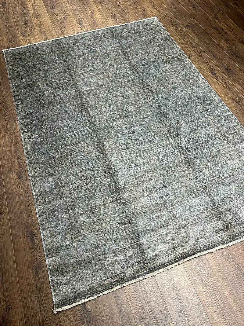 Overdye Serisi Eskitme El Dokuma Gri Halı